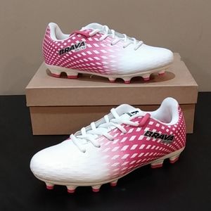 New Brava Soccer Cleats Youth/Big Girls Size 5.5 Pink & White